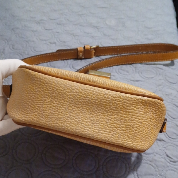 Lancel Paris~ Tan Crossbody Bag with Structured Design, Goldtone Accents - Picture 3 of 11